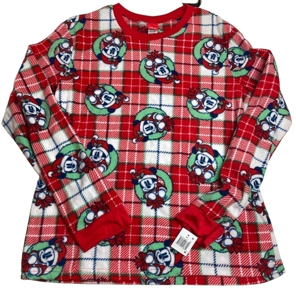Disney Briefly Stated Mens Mickey Mouse Matching Family Pajama Top Medium New